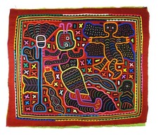 Crowded Busy Extraordinary Giant Insect? Modern GUNA MOLA [Boston Primitive] picture