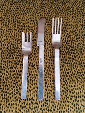 Russel Wright Silver Forks Knives Set 23 MMA Metropolitan Museum Art 1987 Korea picture