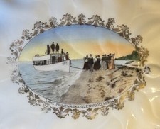 VINTAGE- LAKE MINNEWASKA GLENWOOD MINNESOTA / MN / MINN SOUVENIR CHINA PLATE picture