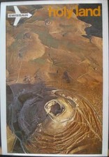 SWISSAIR AIRVIEW HOLY LAND Vintage 1971 poster AIRLINES GERSTER 25x40 NM LINEN picture