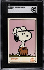 1970/83 DOLLY MADISON PEANUTS SNOOPY *HIGHEST GRADE* ROOKIE CARD SGC 8 POP 2 picture