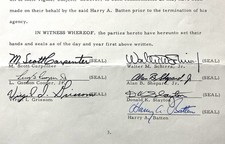 Mercury Seven Astronauts Signed 1965 Doc 6 Signatures + John Glenn - PSA/DNA picture