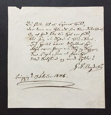 Hans Christian ANDERSEN - Signed Autograph Poem - Life as an Adventure - 1846 picture