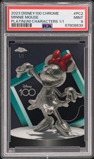 2023 Topps Chrome Disney 100 Minnie Mouse Platinum Characters 1/1 PSA 9 #PC2 picture