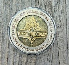 El Dorado $100 14kt Gold Center and .999 Fine Silver Gaming Token, Ultra Rarity picture
