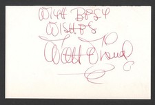 Walt Disney Signed Autograph 4x6.5 Cut Signature - With Best Wishes JSA COA picture