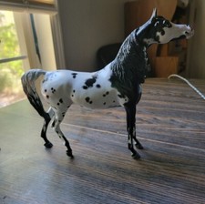 Custom Painted Black/White Spotted Breyer Horse picture