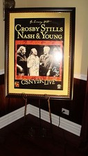 Crosby Stills Nash & Neil Young + Band Autographed / Signed Poster 2000 VH1 picture