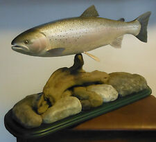 Beautiful Hand Carved Fish - Full Mount Steelhead Trout by Harold Walker picture