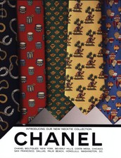1993 Chanel: New Necktie Collection Drums Camels Vintage Print Ad picture