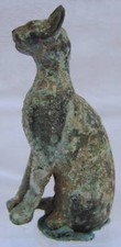  MAGNIFICENT 2nd  BC Century Egyptian Bronze Figurine of Persian Cat 