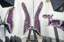 Gorgeous 7.4 Ft Tall Giant Amethyst Cathedrals – XX-Large Amethyst Geode Wings picture