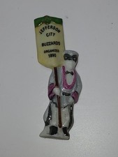 2001 Haydel's bakery King Cake Baby Jefferson Buzzards Banner porcelain Proof picture