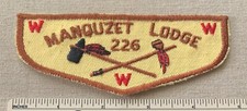 Vintage OA MANQUZET LODGE 226 State Line Council FLAP PATCH WWW BSA Beloit, WI picture