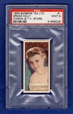 PSA 9 GRACE KELLY 1955 Barbers Tea #1 Cinema & T.V. Stars PERFECTLY CENTERED picture