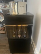 Dom Perignon LED lit Display Case with Pewter Double Magnum Ice Bucket w/ 2 Draw picture