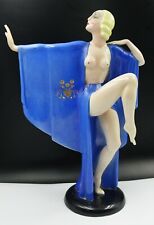 Italian Art Deco Essevi Ceramic Nude Dancer Figure by Sandro Vacchetti ca 1930 picture