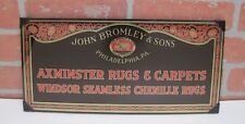 JOHN BROMLEY & SONS PHILADELPHIA RUGS & CARPETS Antique Reverse on Glass Sign picture