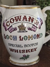 Rare 1870's Copeland Cowan's Loch Lomond Special Scotch Whiskey Pictorial Jug  picture