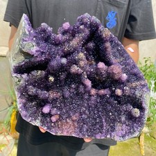 16.4lb Large Natural Amethyst geode quartz cluster crystal specimen Healing picture