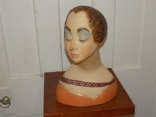 Vintage Art Deco 1930-40’s Store Display Ceramic Bust picture