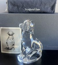Steuben Crystal Loyal Companion Labrador DOG “Best friend” Figurine Mint In box picture