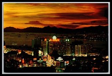 1970s Hong Kong Causeway Bay Night View Daimaru Neon Rolex Skyline 234 Postcard picture