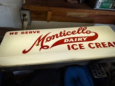 MONTICELLO DAIRY ICE CREAM LIGHTED ADVERTISING SIGN picture