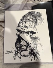 Bernie Wrightson 14 X 17 Original Swamp Thing Sketch Large Unframed DC Comics picture