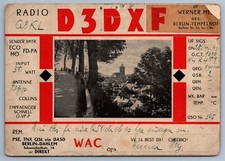 German Pre-WWII 1937 Werner Meyer Signed SS Captain QSL Ham Radio postcard C2 picture