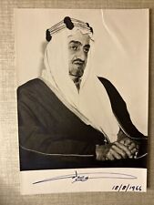 King Faisal of Saudi Arabia Autograph / Signed Vintage Photo From 1966 picture