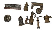 Eugene Kupjack Wood Bases & Miscellaneous Pieces w/ Metal Inlay Art picture
