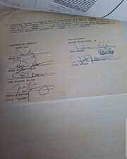 QUEEN Signed 1982 Concert Contract Freddie Mercury Brian May Autograph Vintage picture