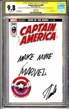 CAPTAIN AMERICA 695 CGC SS 9.8 STAN LEE COMMENT INSCRIBED QUOTE MAKE MINE MARVEL picture