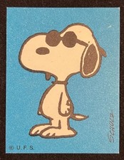 1971 MILANO FIGURINE PEANUTS SNOOPY SUNGLASSES *SECRET CARD* JOE COOL LOW POP MT picture