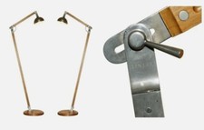 PAIR OFF EXQUISITE DAVID LINLEY CHELSEA FLOOR STANDING LAMPS CHROME FITTINGS picture