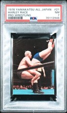 1976 Yamakatsu Wrestling Harley Race Blue #21 RC Rookie PSA 7 POP 2 picture