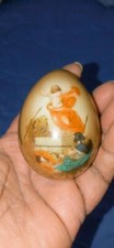19th Century Russian Porcelain Backyard Hand Painted Easter Egg 3