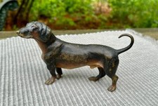 Signed Bergmann Dachshund Dog Rare Austrian Vienna Bronze 6 Inches Circa 1900 picture