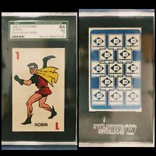 ⭐ 1966 Plastirama (Argentina) Batman Robin Card SGC 7 NM Low PSA Pop picture