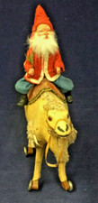 1920 Exceptional Antique Santa on Camel with Wheels Very Good Condition (T164) picture