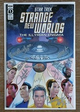 Star Trek: Strange New Worlds The Illyrian Enigma #1 Signed by Entire Cast picture