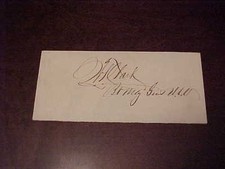 1800s Union General Civil War William Thomas Clark Autographed Signed Cut Texas picture