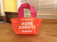 Dunkin Donuts Mini Tote Bag Orange Limited Edition Rare Never Used Brand New picture
