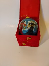 Pier 1 Imports 2001 Li Bien Angels Large Painted Glass Christmas Orn with Box picture