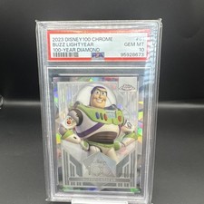 2023 Topps Disney Chrome 100 Buzz Lightyear #61 Diamond Refractor /100 PSA 10 picture