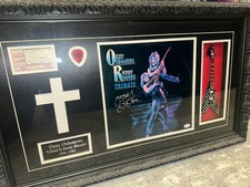 Ozzy Osbourne TRIBUTE framed Autographed Album Cover mini guitar JSA COA RIP picture