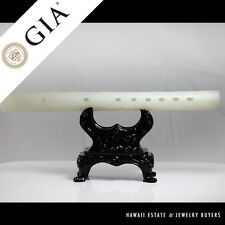 IMPORTANT CHINESE ANTIQUE JADE CEREMONIAL INSTRUMENT FLUTE CERTIFIED GIA JADE picture