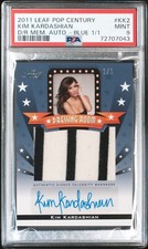 Kim Kardashian 2011 Leaf Pop Century Dressing Room Rookie Patch Auto 1/1 PSA 9 picture