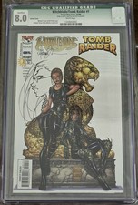 MICHAEL TURNER ORIGINAL Sketch Art CGC 8.0 LARA CROFT WITCHBLADE TOMB RAIDER COA picture